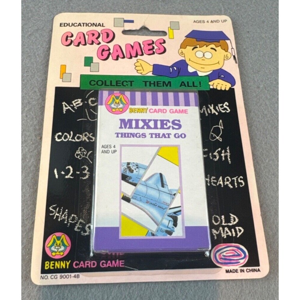 1997 New Benny Card Game "Mixies-Things That Go" (Planes) Rare